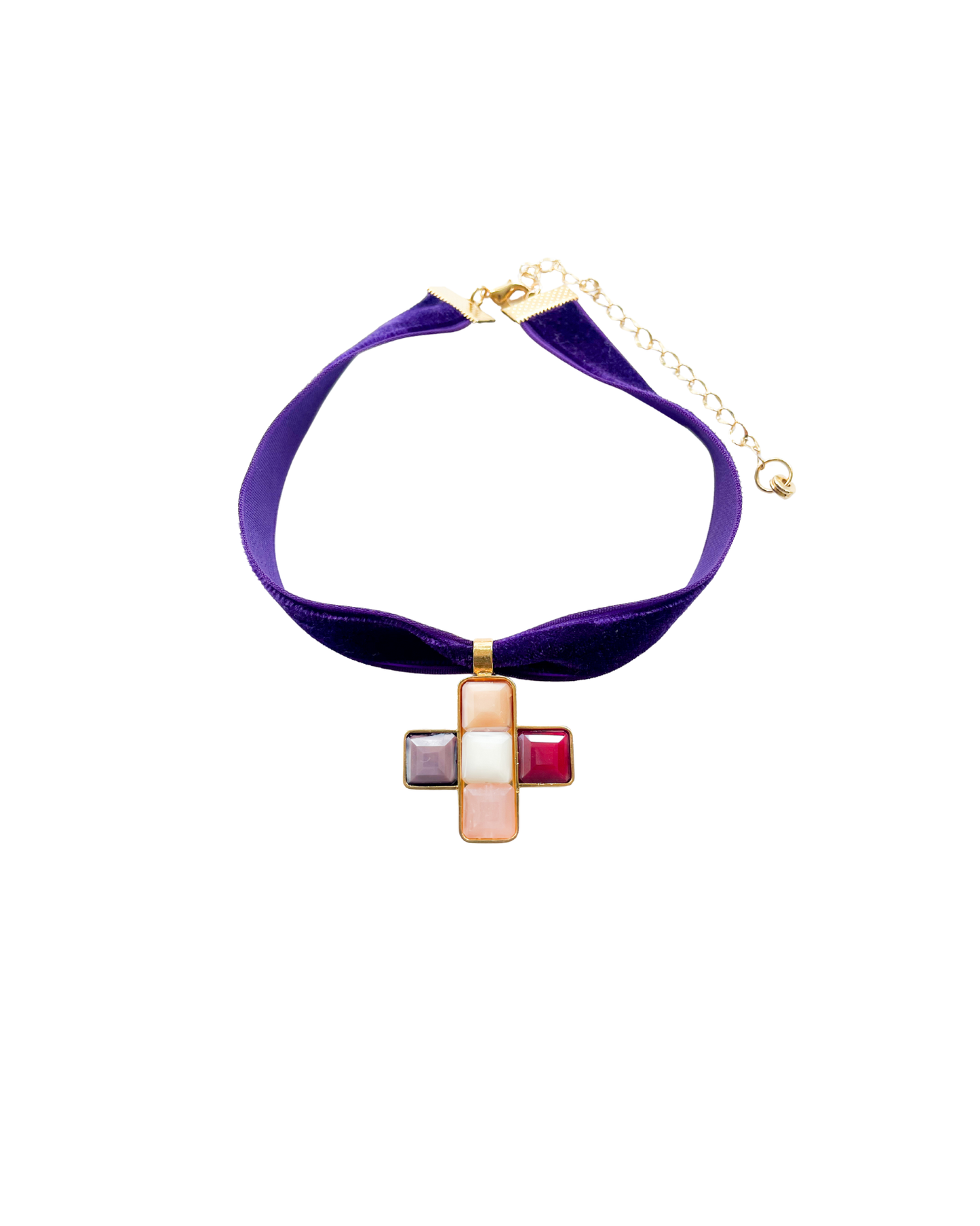 COLLAR CORTO TERCIOPELO CRUZ