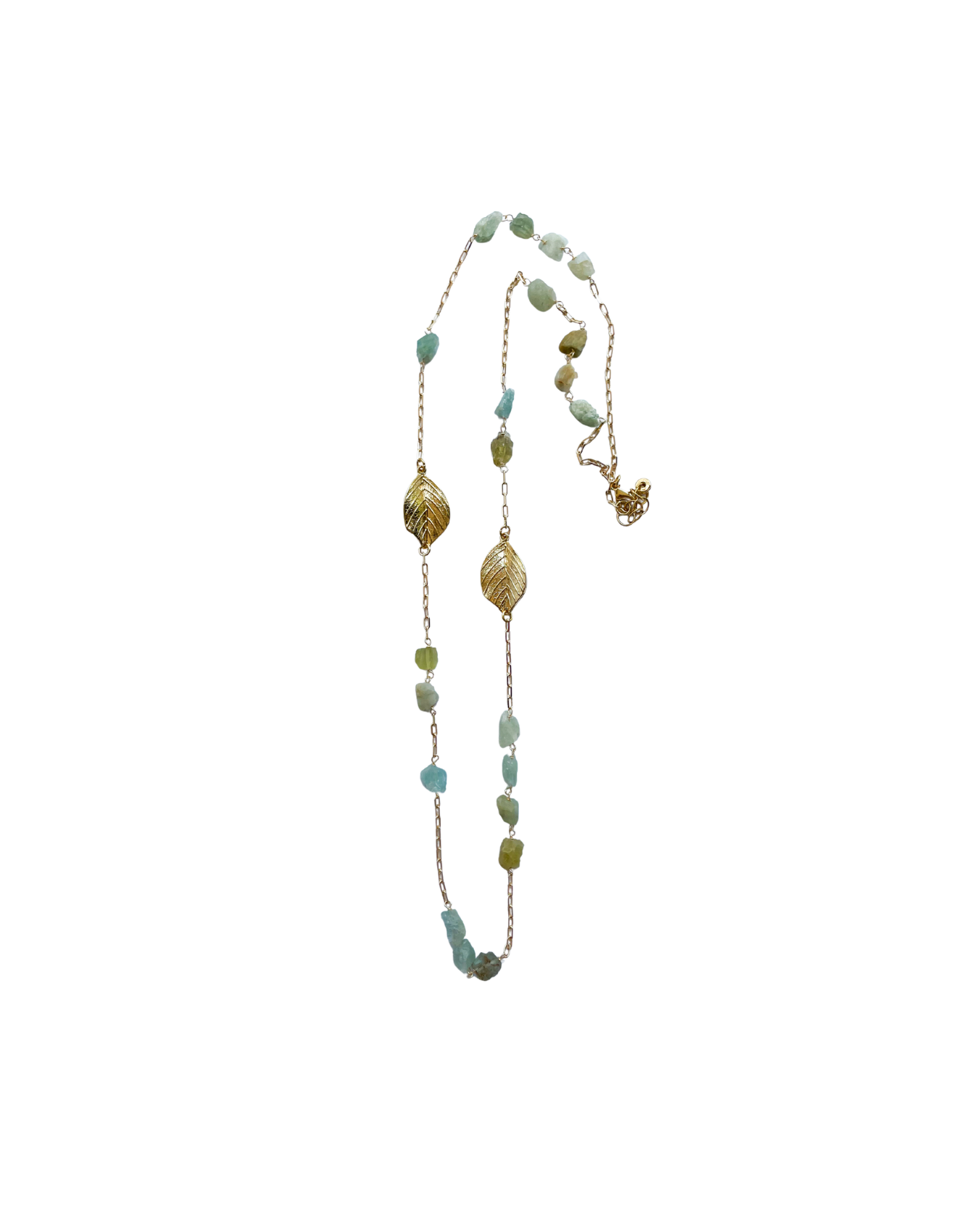 COLLAR LARGO CHIPS Y HOJAS