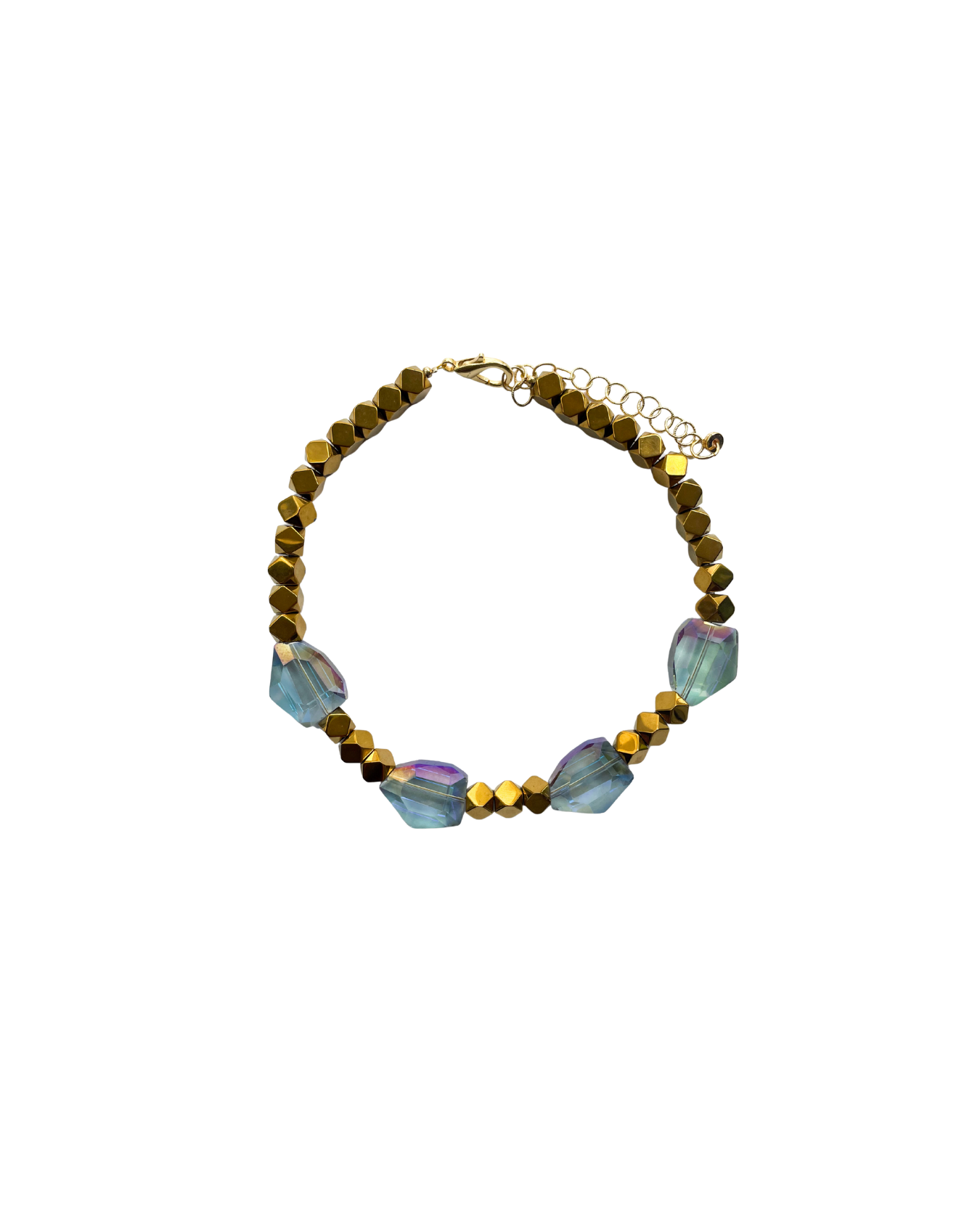 COLLAR CORTO CON PIRITA Y CRISTAL