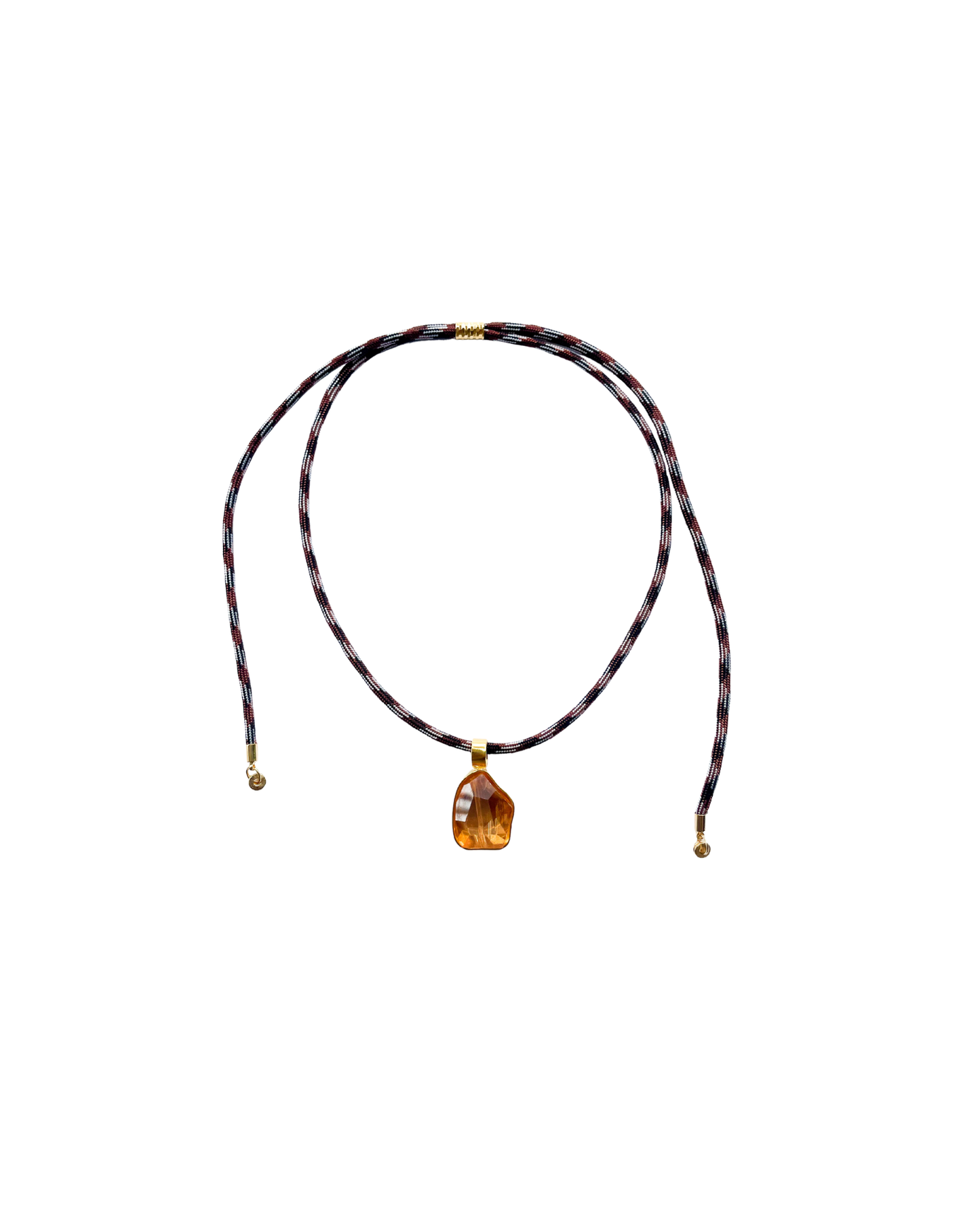 COLLAR CORTO AJUSTABLE CON CORDON Y CRISTAL