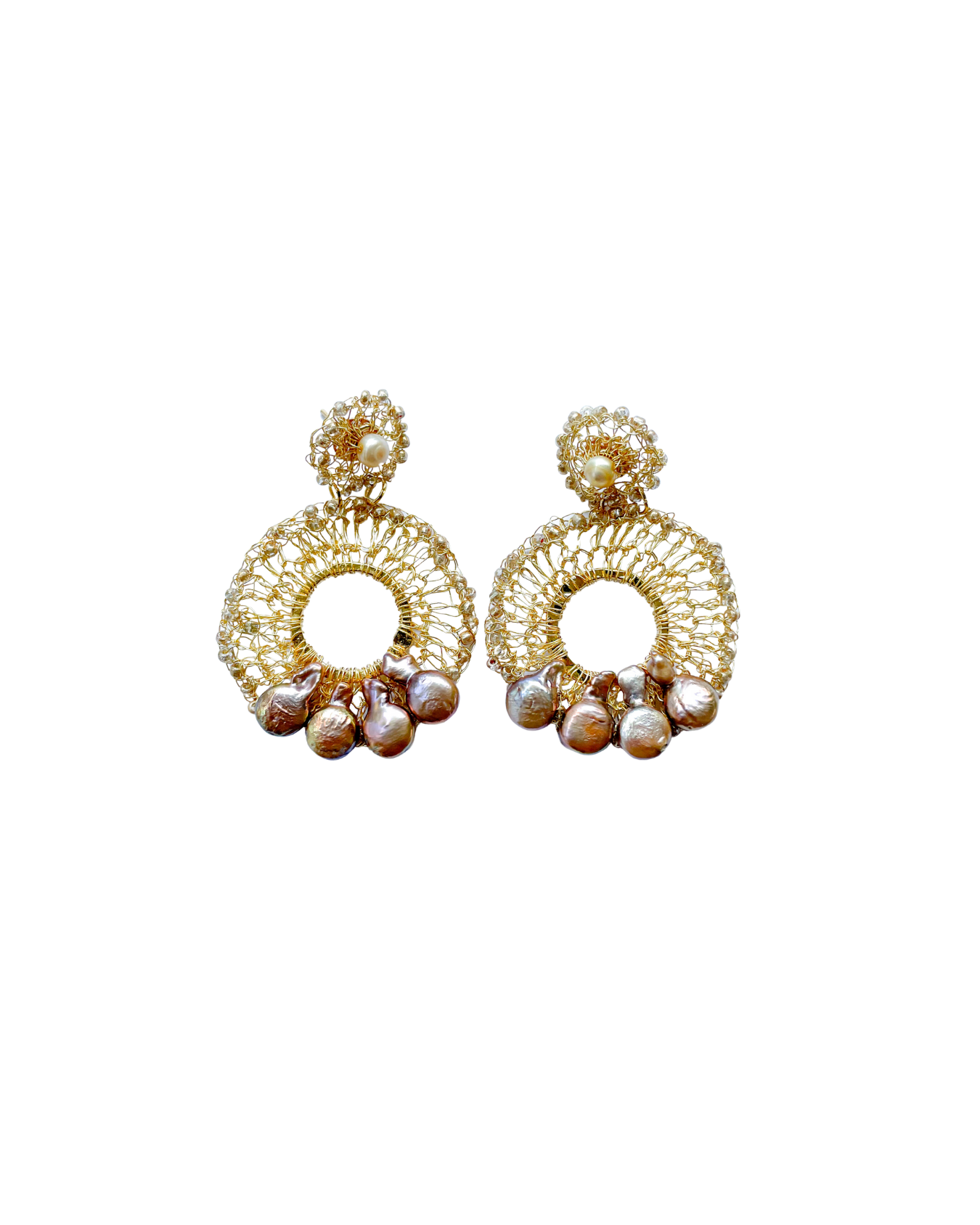 ARETE TEJIDO CON PERLAS