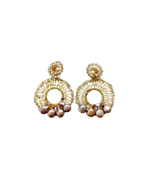 ARETE TEJIDO CON PERLAS