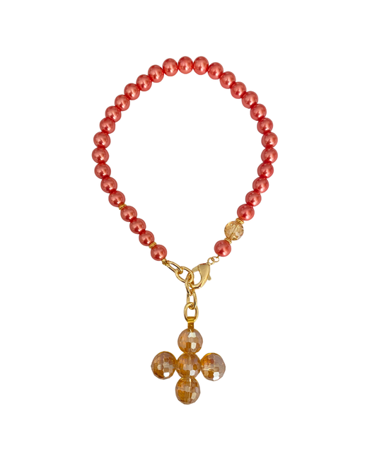 COLLAR CORTO PERLAS Y DIJE CRUZ