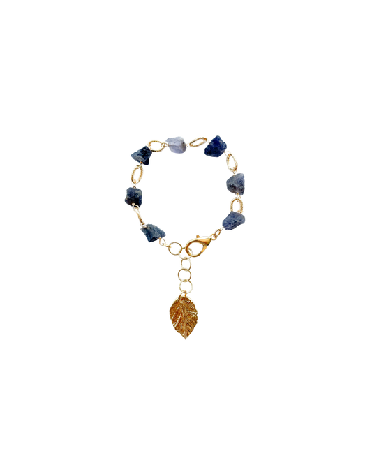 PULSERA CON CUARZO Y HOJA