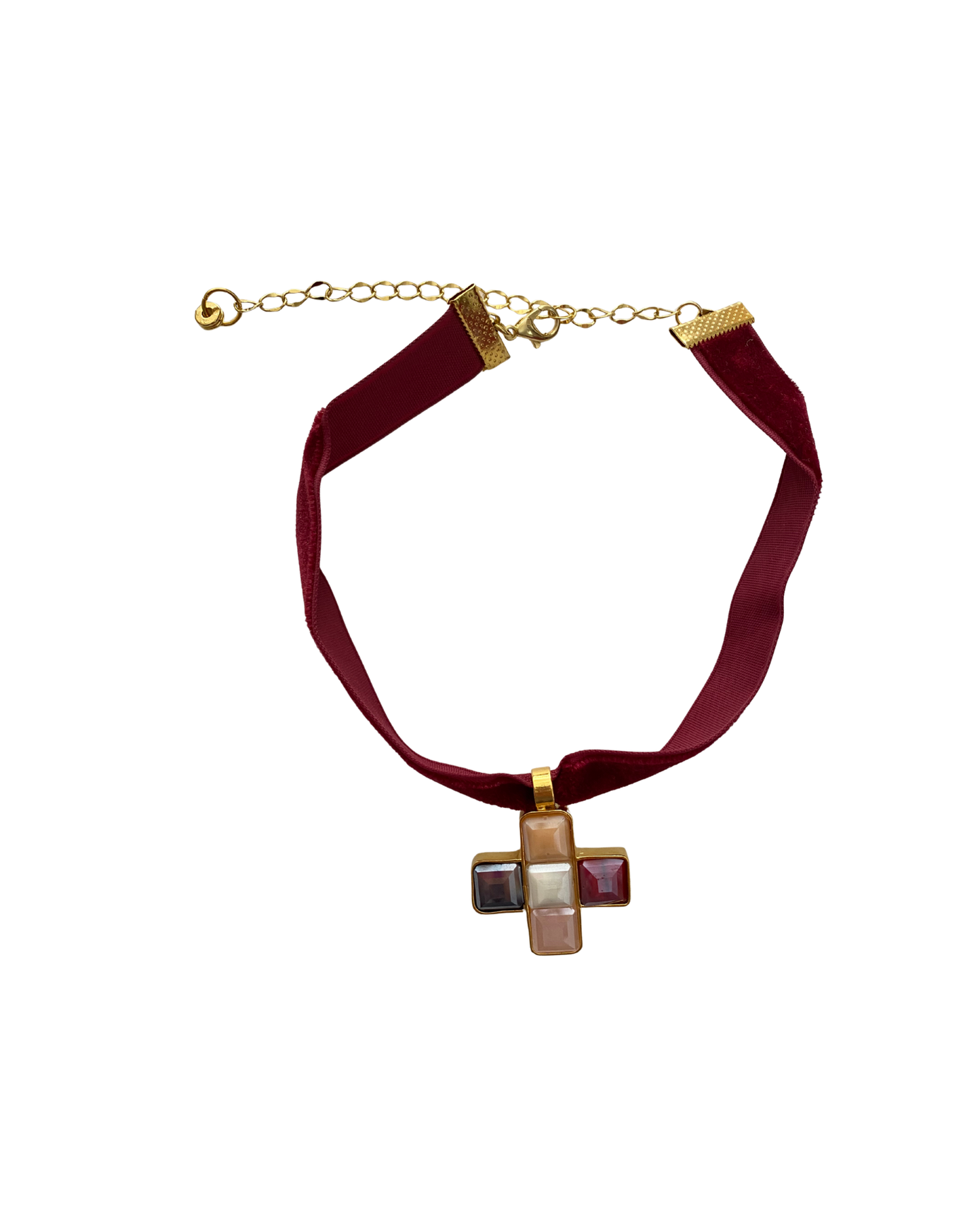 CHOKER DE TERCIOPELO Y CRUZ