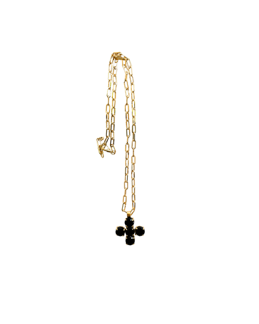 COLLAR CLARGO CON CADENA Y CRUZ