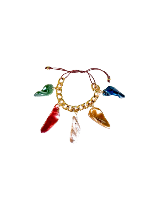 PULSERA DE CADENA CON PERLAS