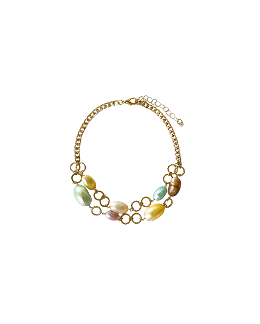 COLLAR CORTO CON CADENAS Y CONCHAS