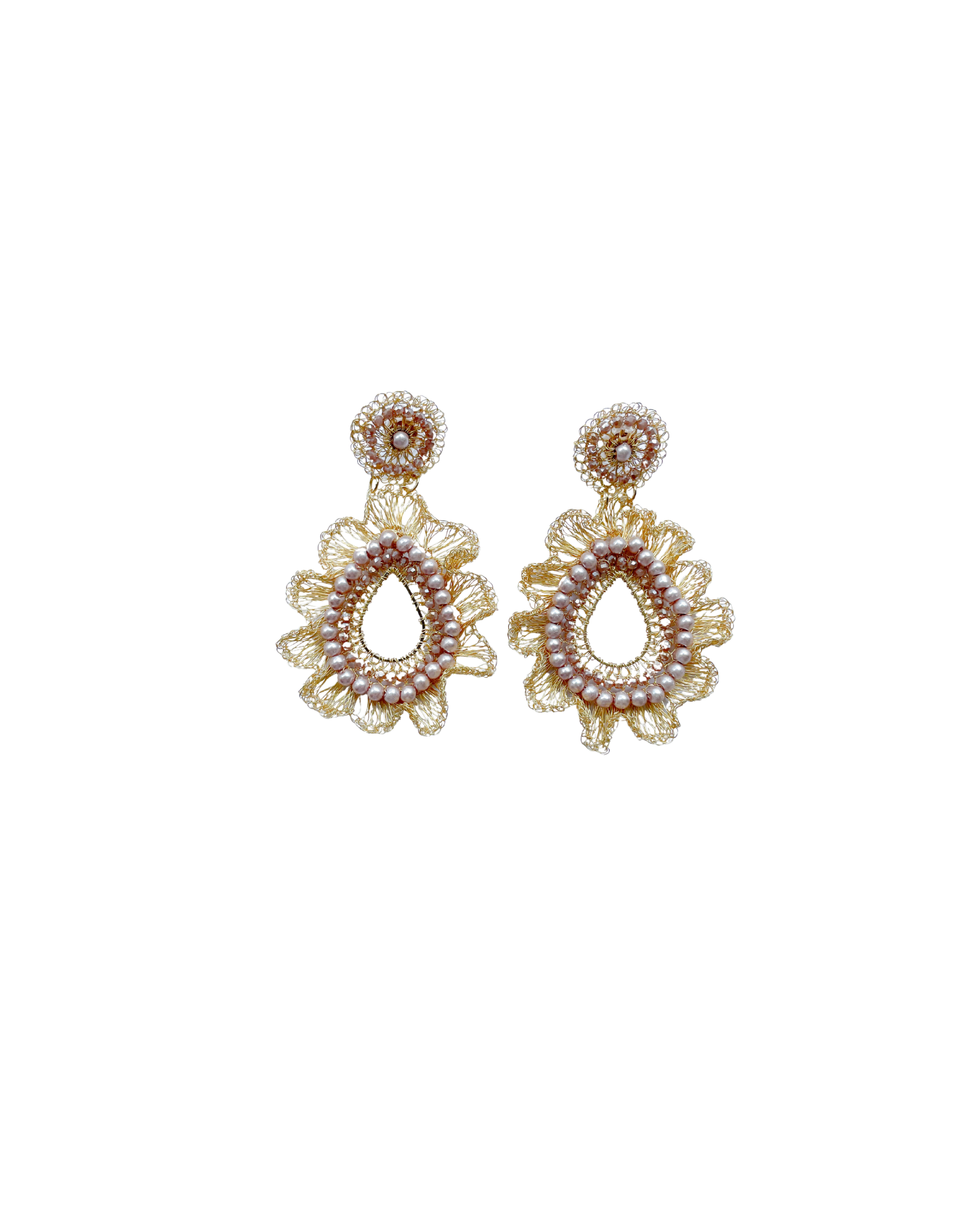 ARETE TEJIDO CON PERLAS